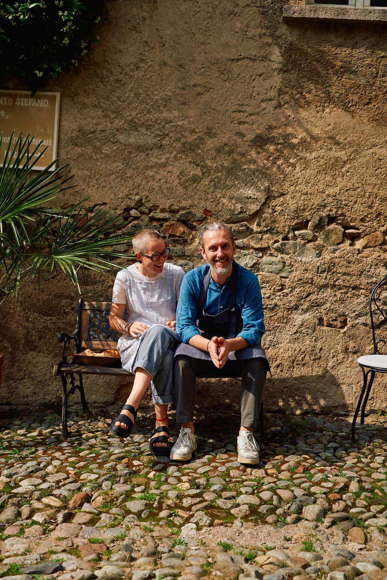 Das Gastgeberpaar Christina und Matteo